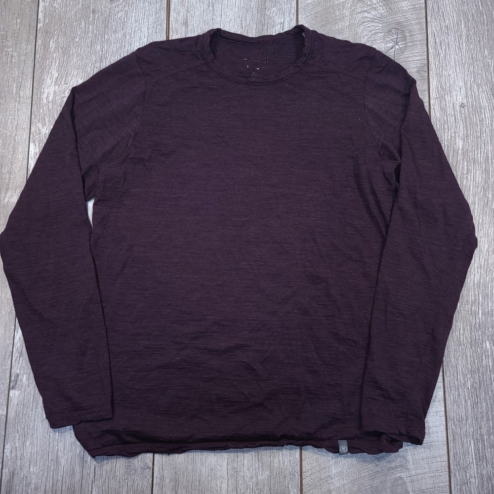 Cloudveil Long Sleeve Shirt Mens Small Plum Purple Merino Wool Base Layer